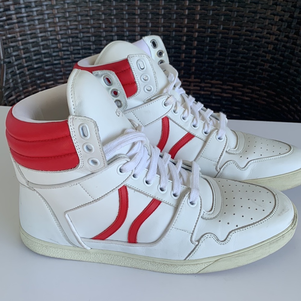 Celine Paris White Mid Leather MU 1119 Sneaker - Picture 9 of 16